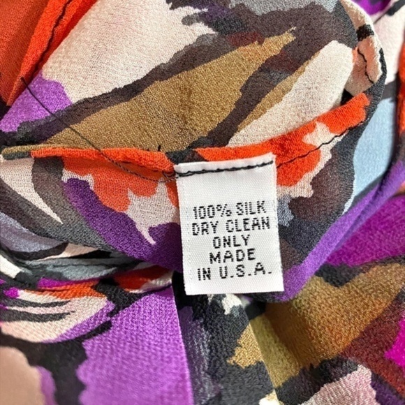 Alice‎ & Trixie 100% Silk Colorful Abstract Tunic - Picture 4 of 8